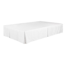 White Bed Skirt Dust Ruffle with Pleated Corners 100% Brushed Microfiber with 14” Drop in USA, California, New York, New York City, Los Angeles, San Francisco, Pennsylvania, Washington DC, Virginia, Maryland
