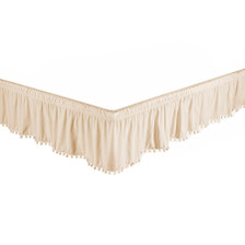 Beige Bed Skirt Dust Ruffle with Pom-Pom Fringe 100% Brushed Microfiber with 14” Drop in USA, California, New York, New York City, Los Angeles, San Francisco, Pennsylvania, Washington DC, Virginia, Maryland Beige Bed Skirt Dust Ruffle with Pom-Pom Fringe 100% Brushed Microfiber with 14” Drop in USA, California, New York, New York City, Los Angeles, San Francisco, Pennsylvania, Washington DC, Virginia, Maryland