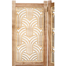 3 Panel Room Divider Rustic  decorative Shutter & Cutout