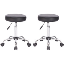 Set of 2 Black Adjustable Height Pneumatic Round Roller Stool with Chrome Base in USA, California, New York, New York City, Los Angeles, San Francisco, Pennsylvania, Washington DC, Virginia, Maryland Set of 2 Black Adjustable Height Pneumatic Round Roller Stool with Chrome Base in USA, California, New York, New York City, Los Angeles, San Francisco, Pennsylvania, Washington DC, Virginia, Maryland