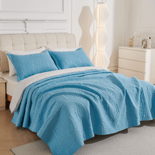 3 Pc Oversized Bedspread Coverlet Set Floral Design 3 Pc Oversized Bedspread Coverlet Set Floral Design