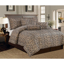 Leopard Print Faux Fur Comforter Bedding Set Leopard Print Faux Fur Comforter Bedding Set