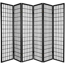 6 Panels Room Dividers Privacy Screen Shoji Design 5.8 FT Tall