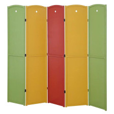 Room Divider 5-panel Solid Wood Multi Color Room Divider 5-panel Solid Wood Multi Color