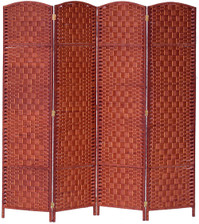 4 Panel Room Divider Privacy Screen Diamond Weave Fiber 4 Panel Room Divider Privacy Screen Diamond Weave Fiber