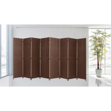 Room Divider 8 Panel Weave Design Fiber Black, Beige, Ivory, or Brown Color Room Divider 8 Panel Weave Design Fiber Black, Beige, Ivory, or Brown Color