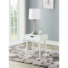White Color Hardwood End Table, Night Stand with Drawer White Color Hardwood End Table, Night Stand with Drawer