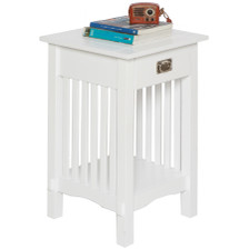 Mission Style Telephone Stand End Table With  Drawer
