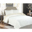 3 PC Shell & Seahorse Stitched Pinsonic Reversible Oversized Bedspread White Color