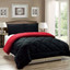 3pc Down Alternative Reversible Comforter Set in Red