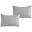 3 Pc Oversized Bedspread Coverlet Set Grey Color