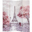 4 6 Panels Room Screen Divider Digital Print Eiffel Tower Paris Theme