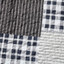 3 PCS Quilt Bedspread Coverlet Grey and White Patchwork Design 