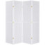 4 Panels Room Divider Folding Screen Pegboard Insert White