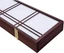 Room Divider Privacy Folding Screen Lattice Design Espresso Color