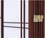 Room Divider Privacy Folding Screen Lattice Design Espresso Color