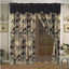 Multi Animal Print Black, Brown, Tan and Charcoal Grey Window Curtain / Drape Set with Valance