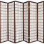6 Panels Room Dividers Privacy Screen Shoji Design 5.8 FT Tall 