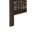 Room Divider 4 Panel Wood and Bamboo Weave Design Brown or White Color