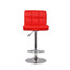 Set of 2 Adjustable Swivel Bar Stools  Red Color