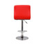 Set of 2 Adjustable Swivel Bar Stools  Red Color