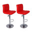 Set of 2 Adjustable Swivel Bar Stools  Red Color