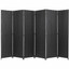 Room Divider 6 Panel Weave Design Fiber Ivory, Black, Brown, or Beige Color