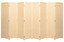 8 Panel Natural, Brown, Or Black Color Wood and Bamboo Weave Room Divider