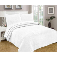 3 Pc Oversized Bedspread Coverlet Set White Color in USA, California, New York, New York City, Los Angeles, San Francisco, Pennsylvania, Washington DC, Virginia, Maryland