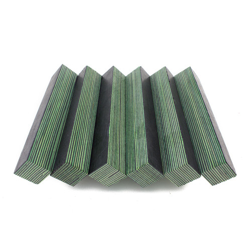 dyed wood pen blank green