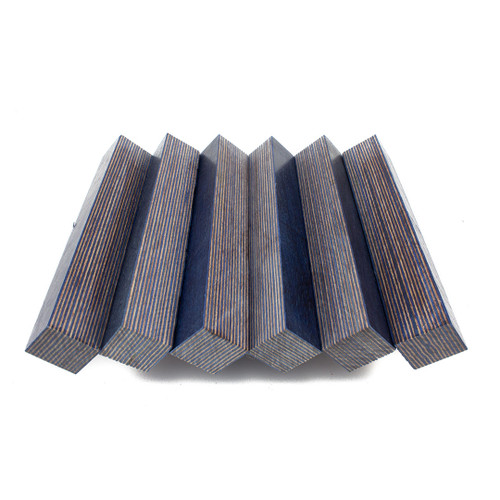 dyed wood pen blank blue