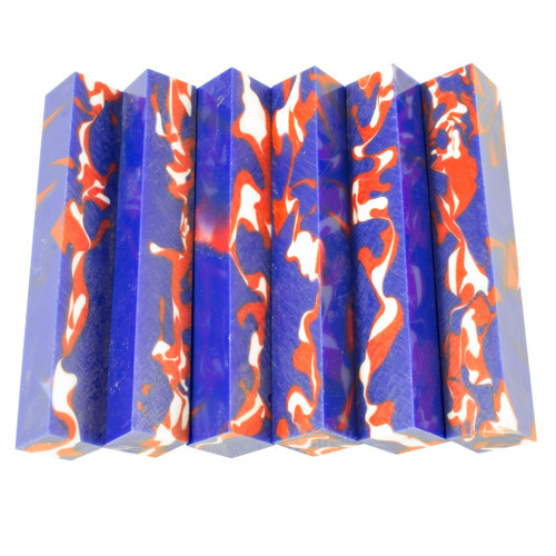 red white blue camo pen blank