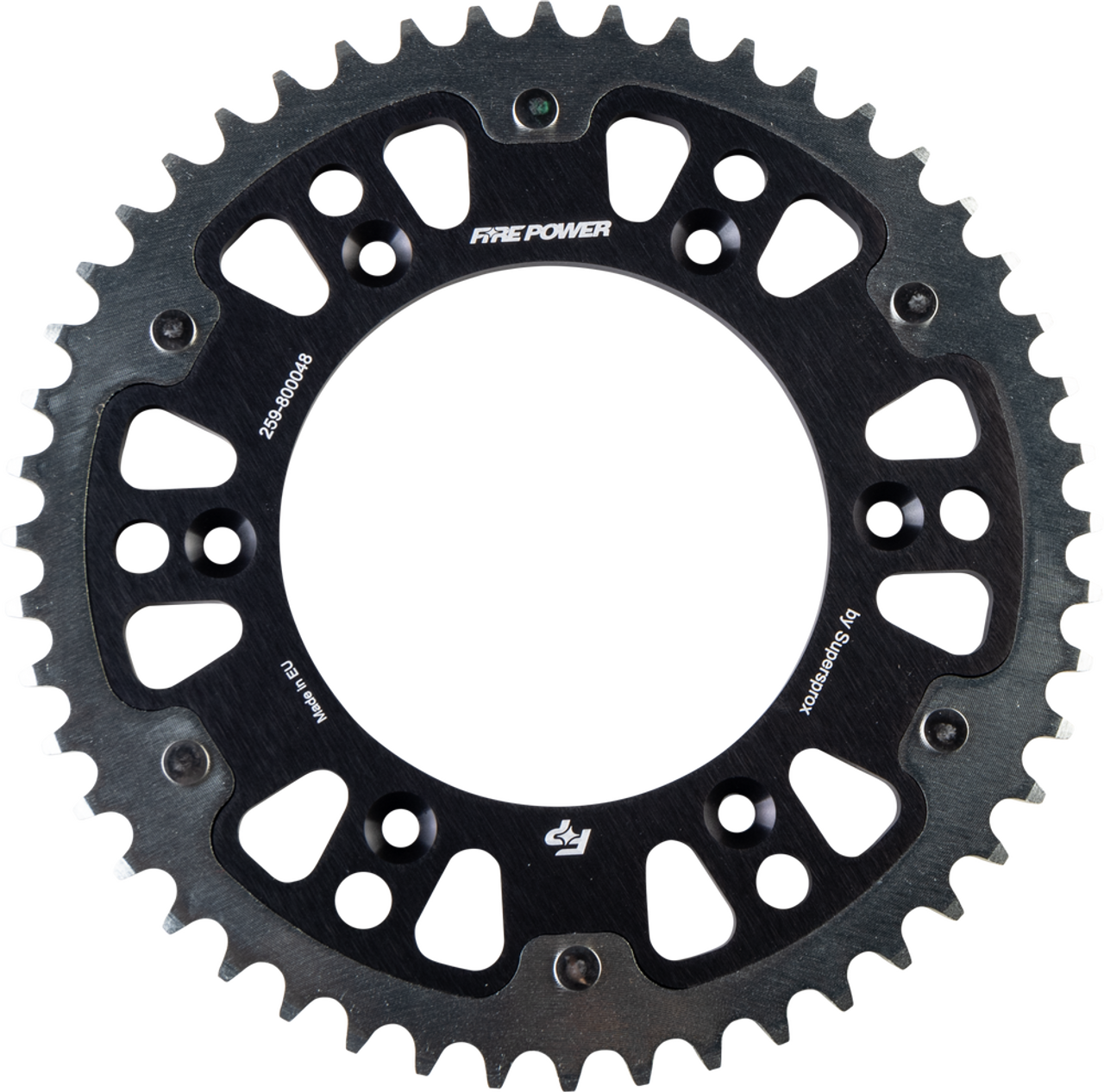 FIRE POWER REAR SPROCKET HYBRID 48T BLK/SIL