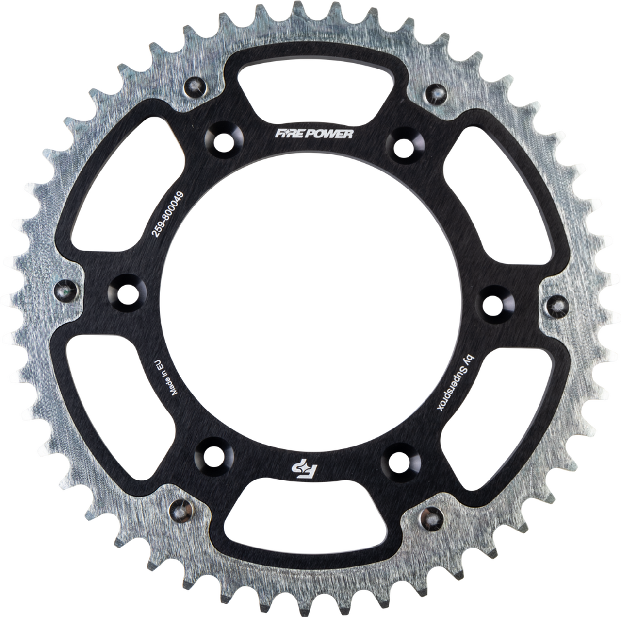 FIRE POWER REAR SPROCKET HYBRID 49T BLK/SIL