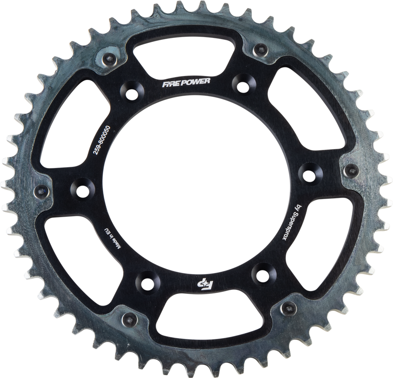 FIRE POWER REAR SPROCKET HYBRID 50T BLK/SIL