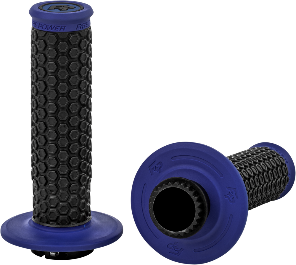 FIRE POWER PILOT MX LOCK-ON GRIPS BLUE