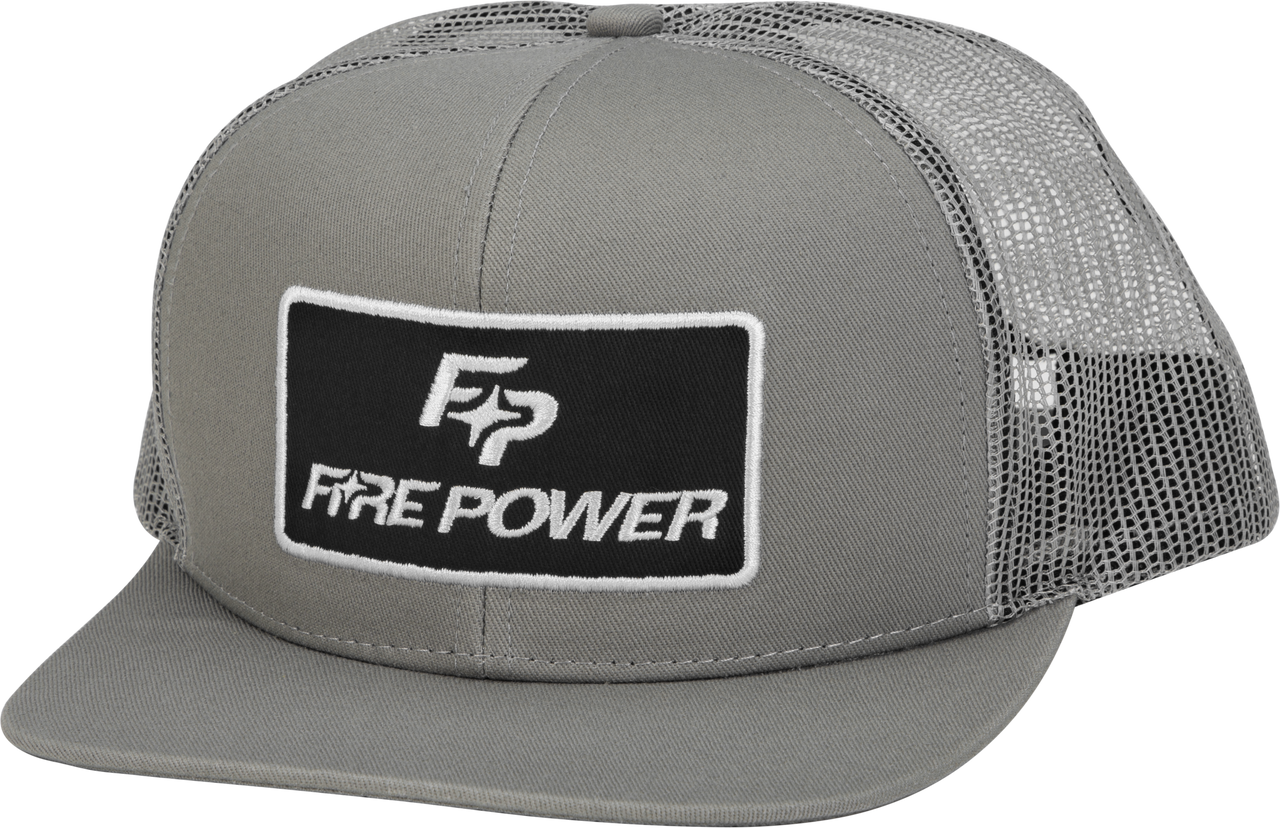 Flat Bill Patch Hat Grey 99-8106