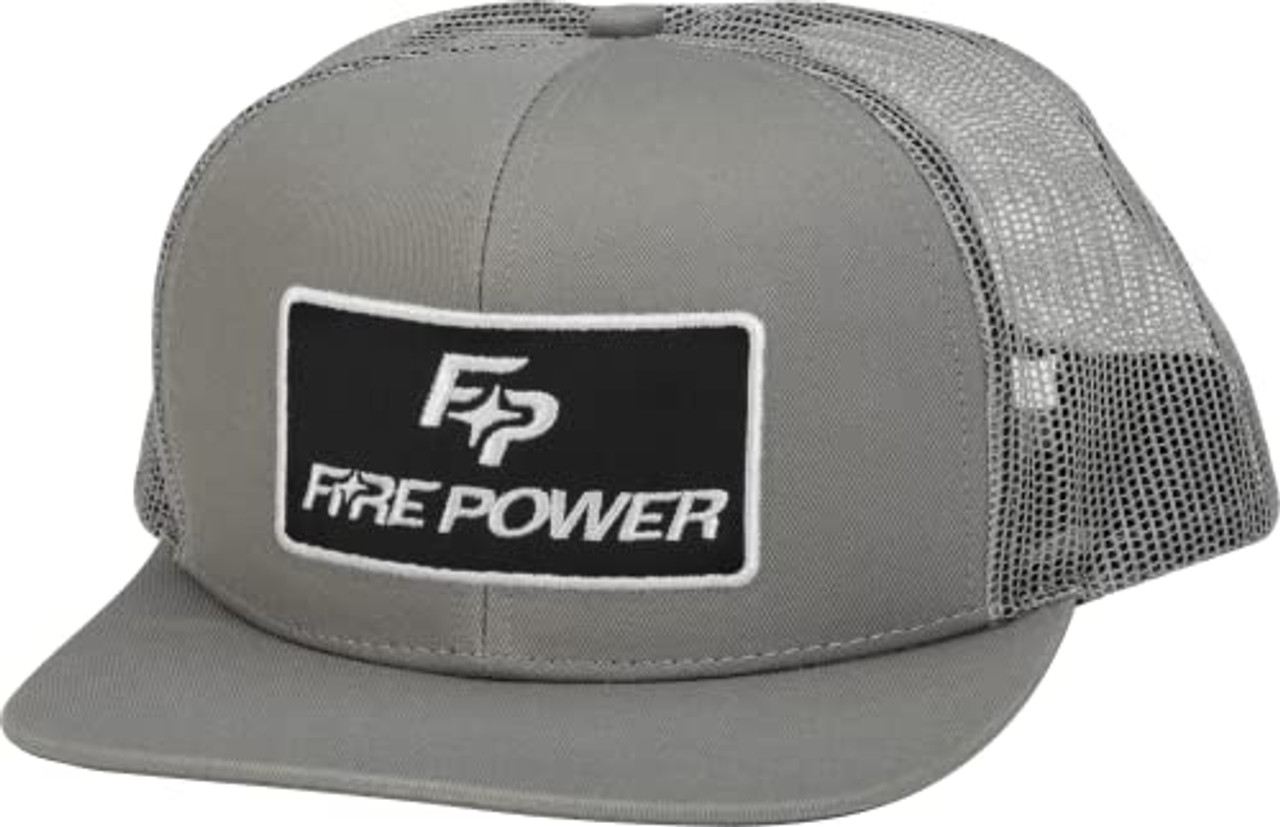 Flat Bill Patch Hat Grey 99-8106