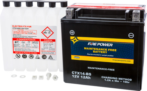 Battery Maintenance Free CTX16CL-B-BS | FIRE POWER
