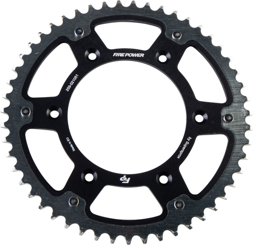 FIRE POWER REAR SPROCKET HYBRID 51T BLK/SIL