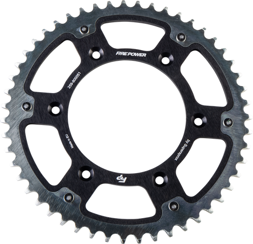 FIRE POWER REAR SPROCKET HYBRID 51T BLK/SIL