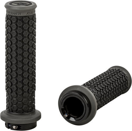 FIRE POWER PILOT ATV LOCK-ON GRIPS BLACK/GRAY