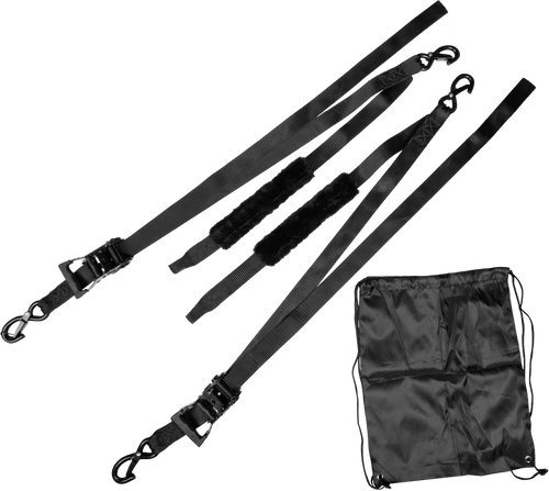 FIRE POWER TOW STRAP W/ 1/5" SHACKLE BLACK 1/PK