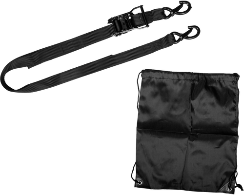 FIRE POWER 1.5" X 8' RATCHET SOFT TIE-DOWN BLACK 2/PK