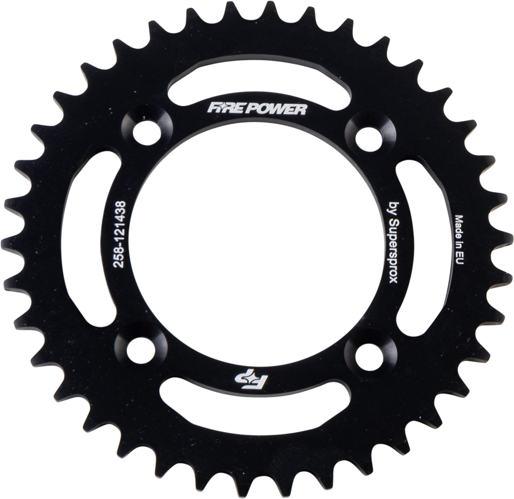 FIRE POWER REAR SPROCKET ALUMINUM 38T BLK | FIRE POWER