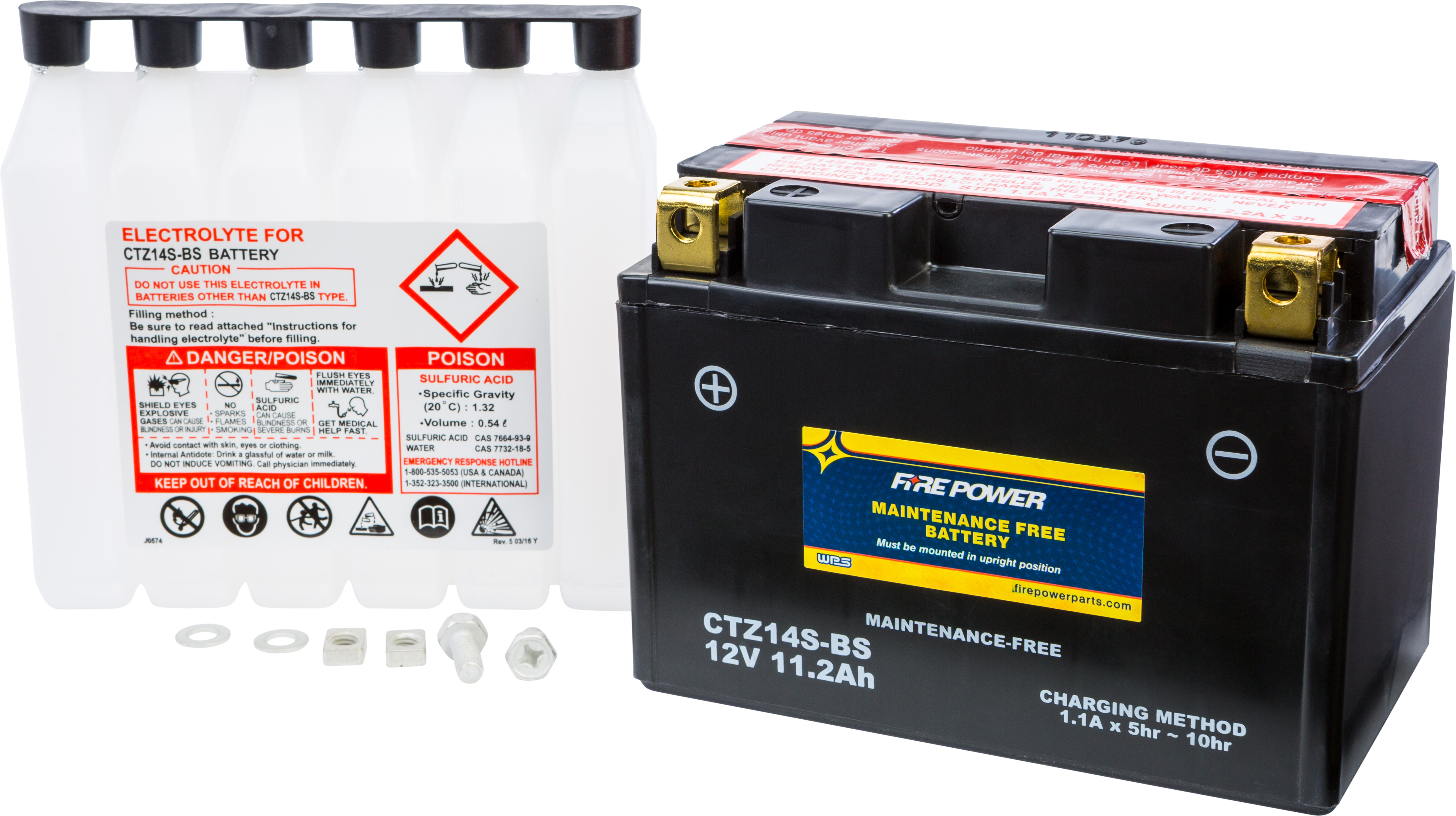 Battery Maintenance Free CTZ14S-BS | FIRE POWER