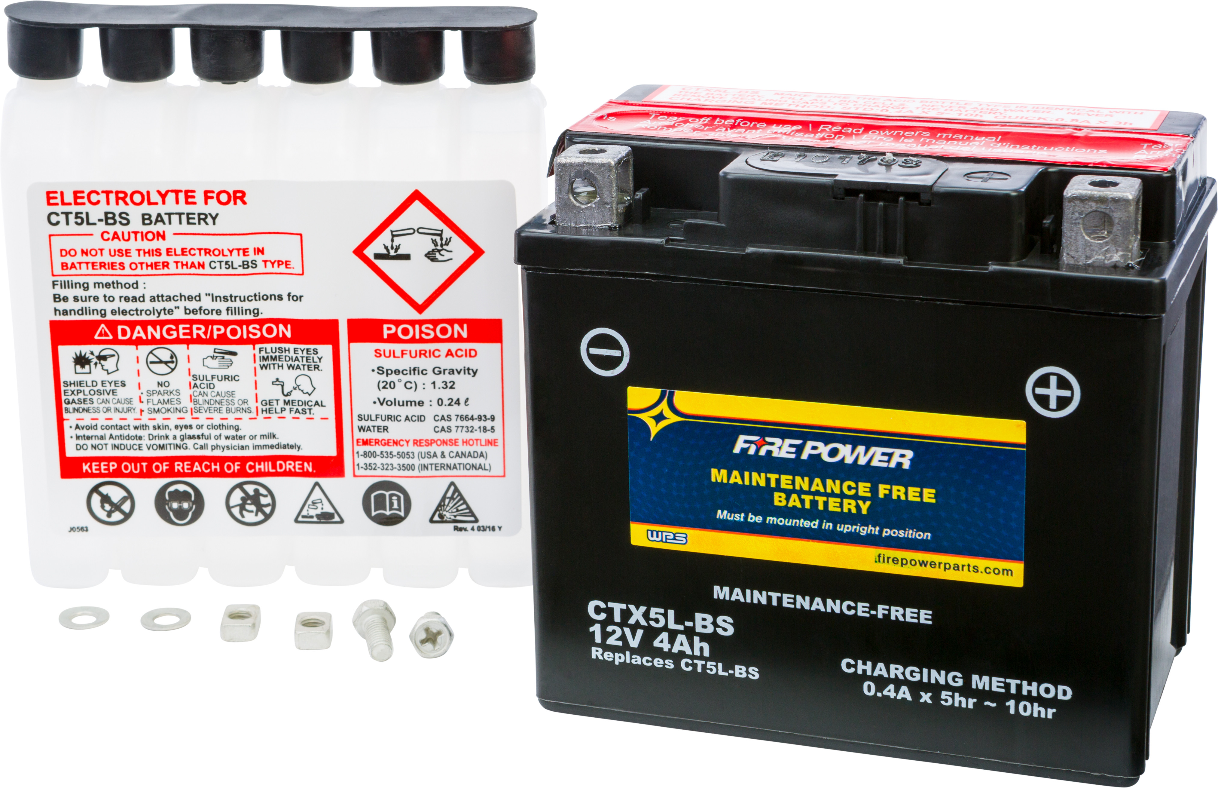 Battery Maintenance Free CTX5L-BS | FIRE POWER