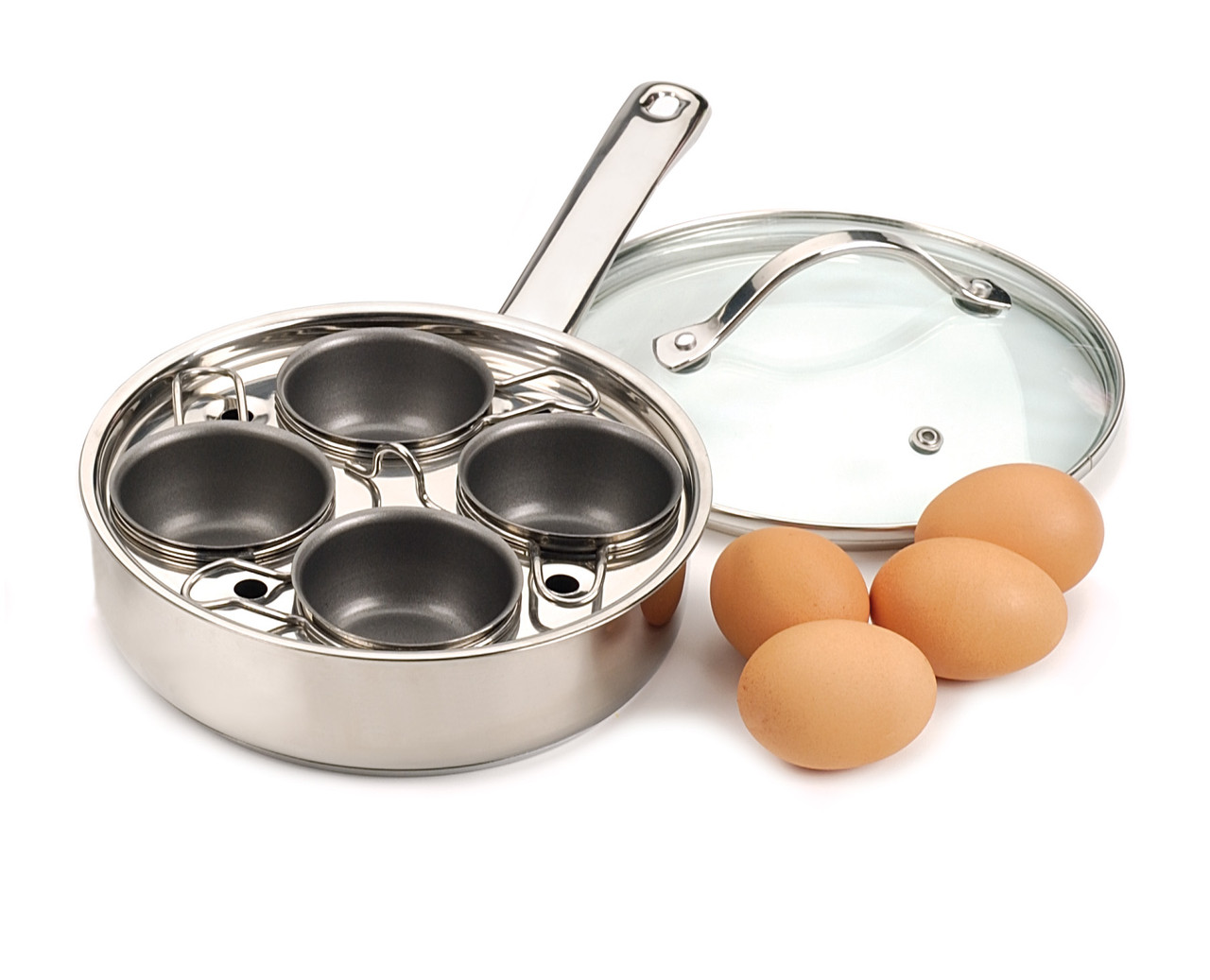 4 Egg Poacher Set Induction Abundant Kitchen