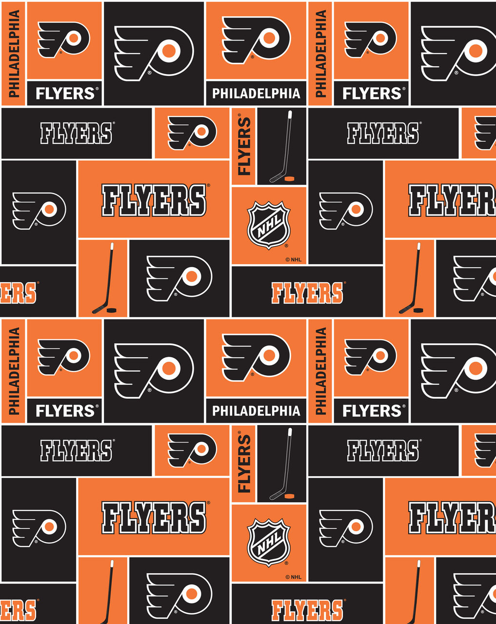 NHL - Philadelphia Flyers Tone on Tone Orange Yardage