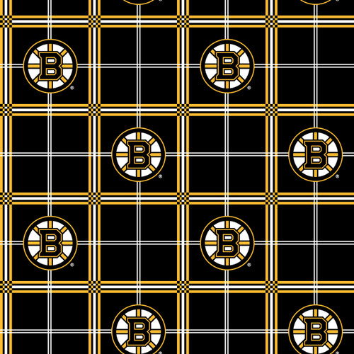 Boston Bruins Flannel Fabric-Sold By The Yard Boston Bruins Flannel Fabric-Sold By The Yard